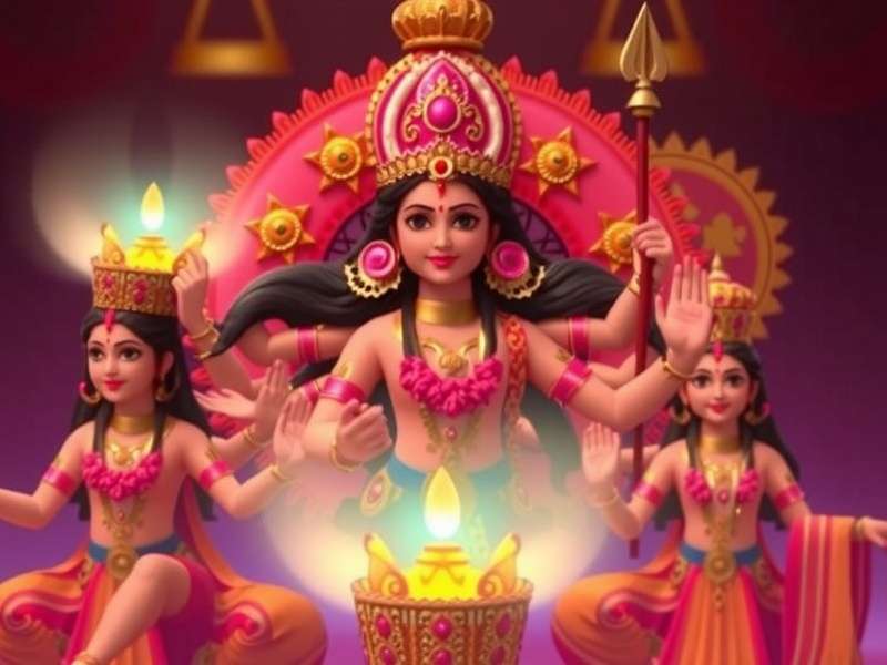 Nine forms of Goddess Durga in Garba Goddess game